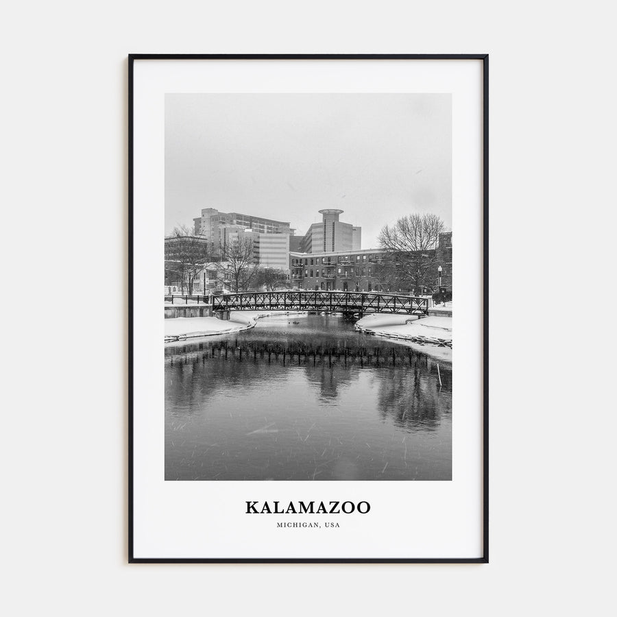 Kalamazoo Portrait B&W Poster