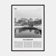 Kalamazoo Travel B&W Poster