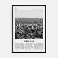Kalgoorlie Travel B&W Poster