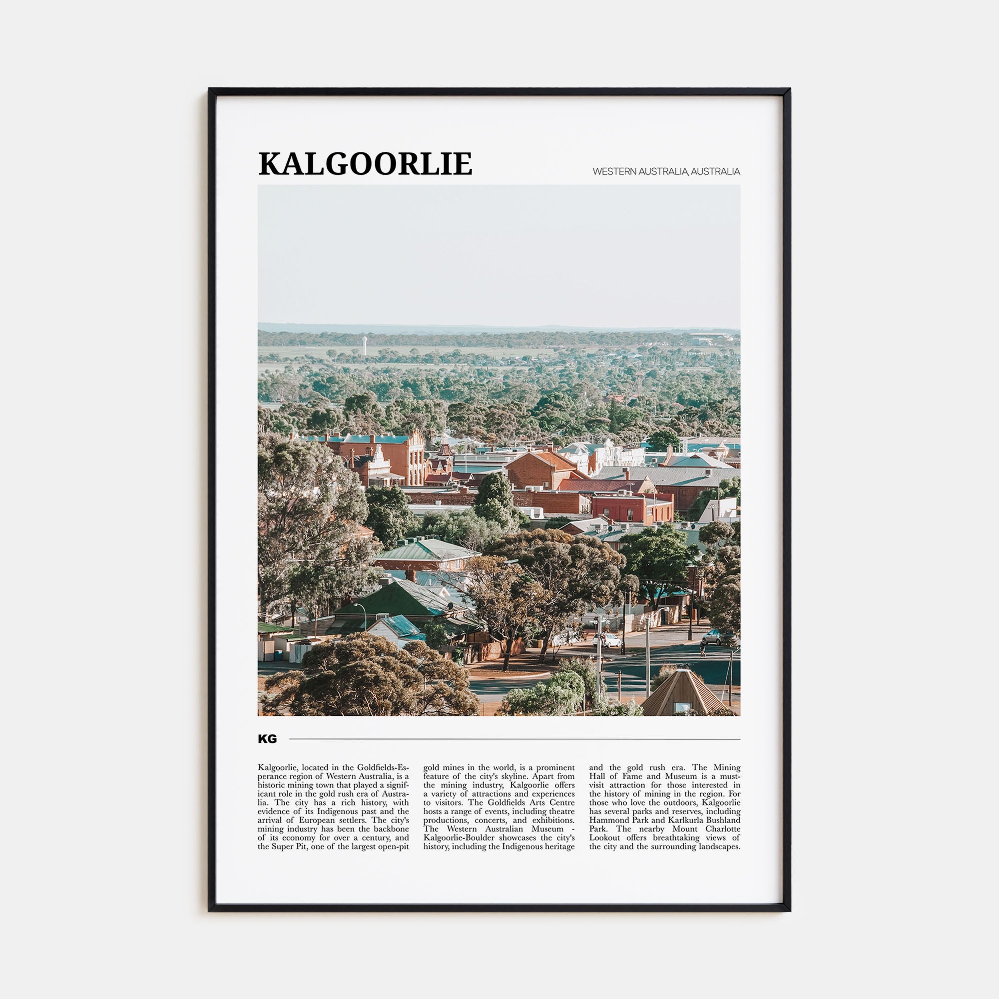 Kalgoorlie Travel Color Poster