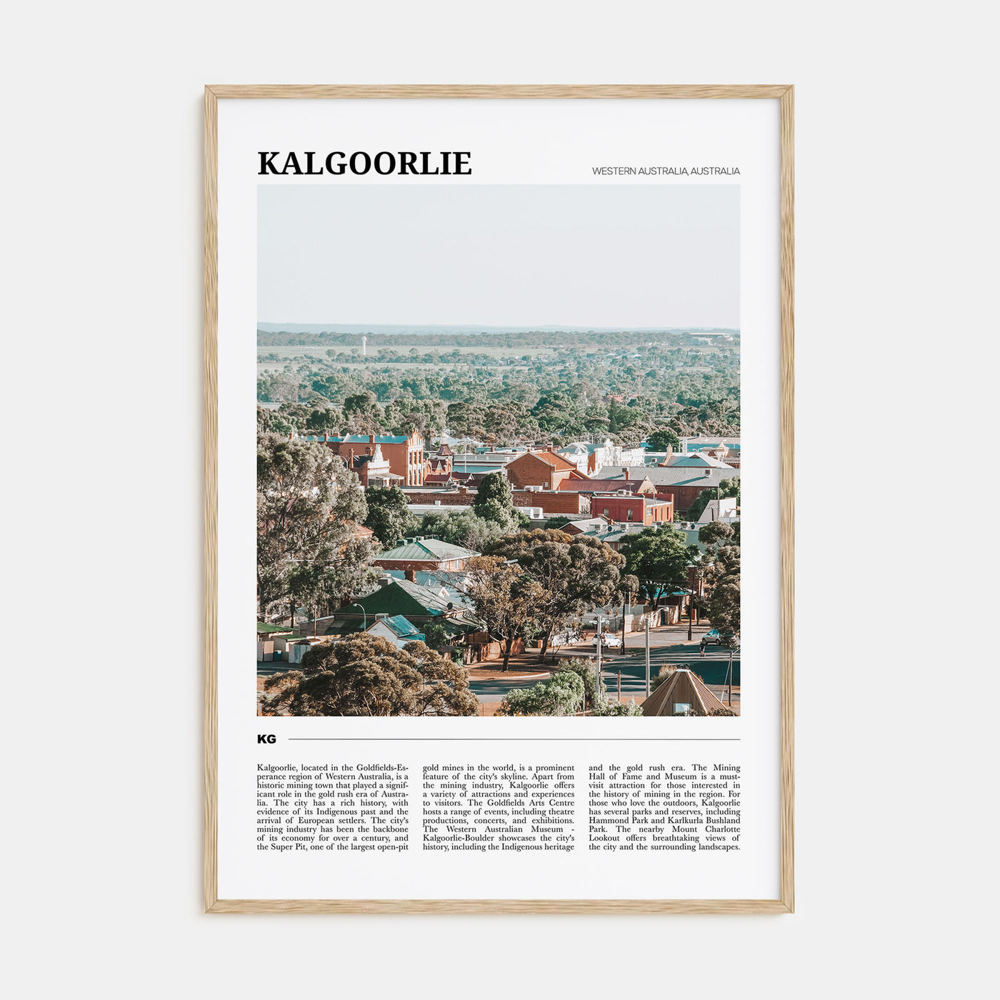 Kalgoorlie Travel Color Poster
