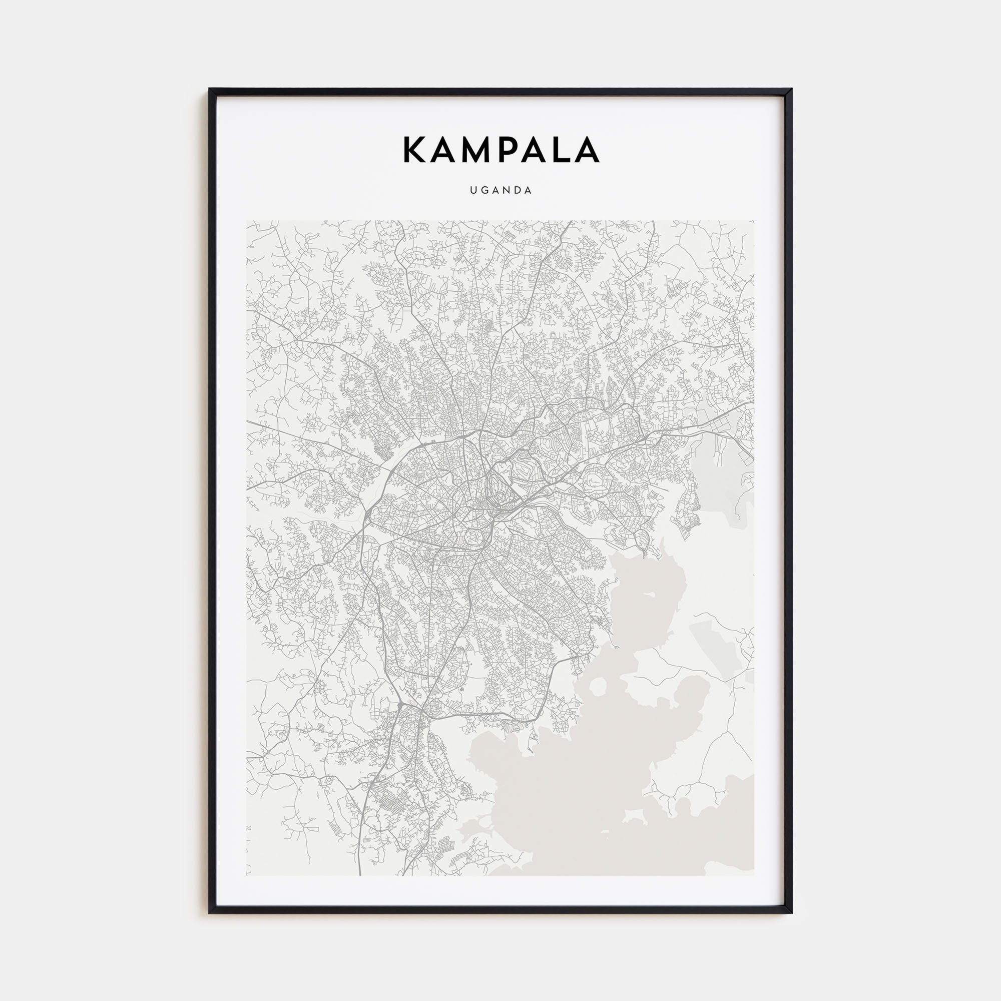Kampala Map Portrait Poster