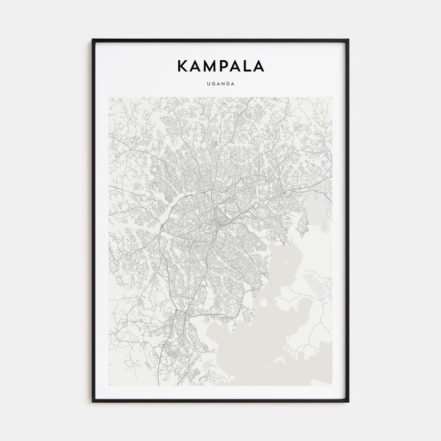 Kampala Map Portrait Poster