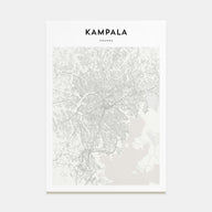 Kampala Map Portrait Poster