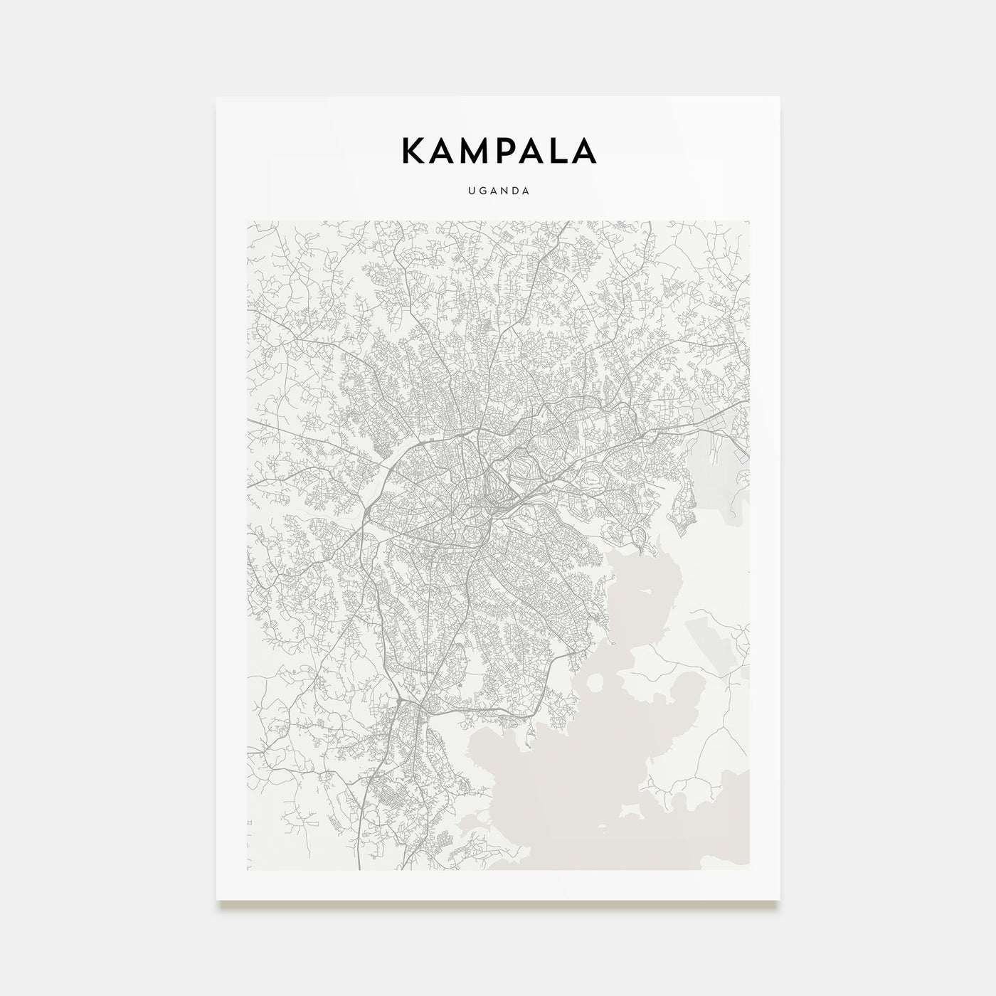 Kampala Map Portrait Poster