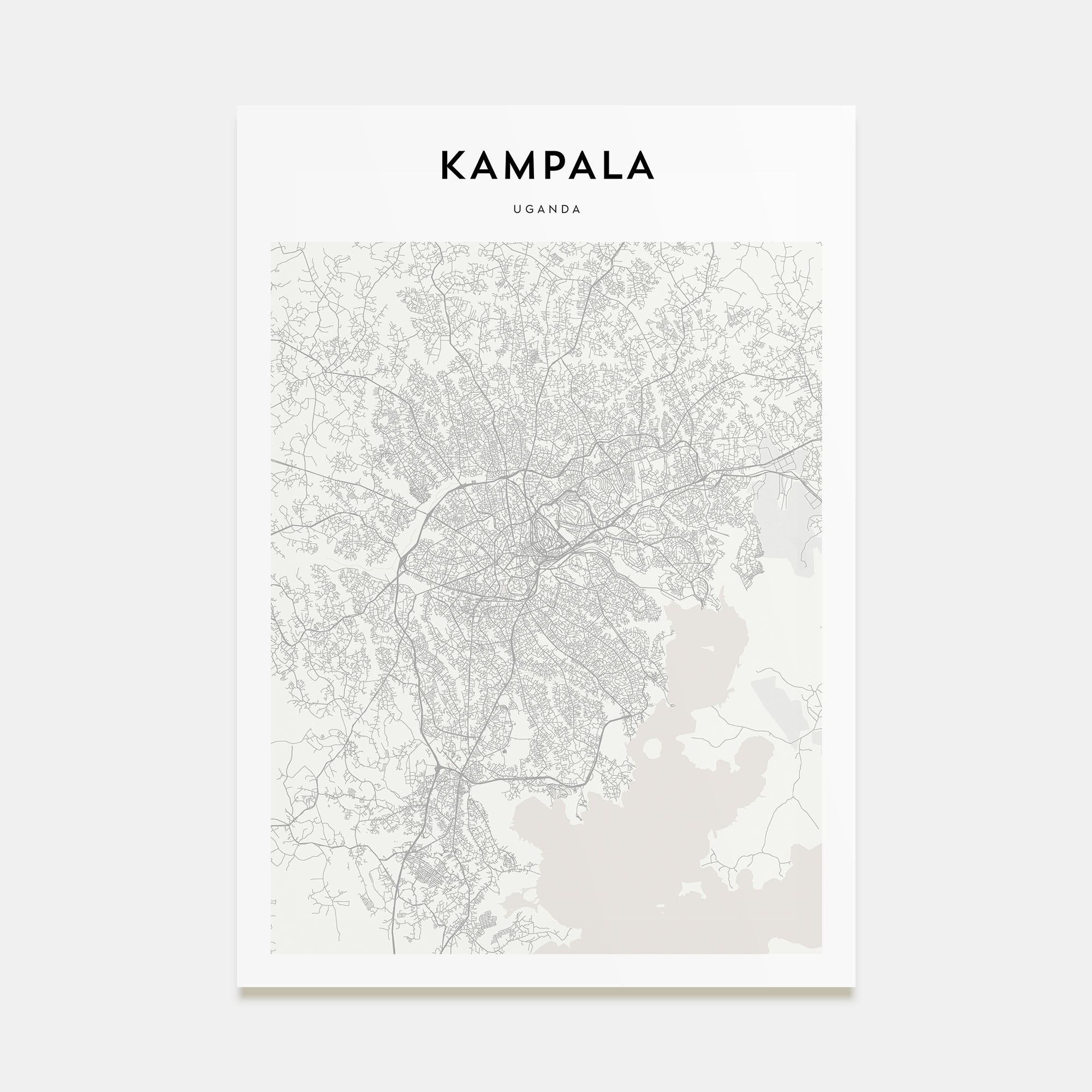 Kampala Map Portrait Poster