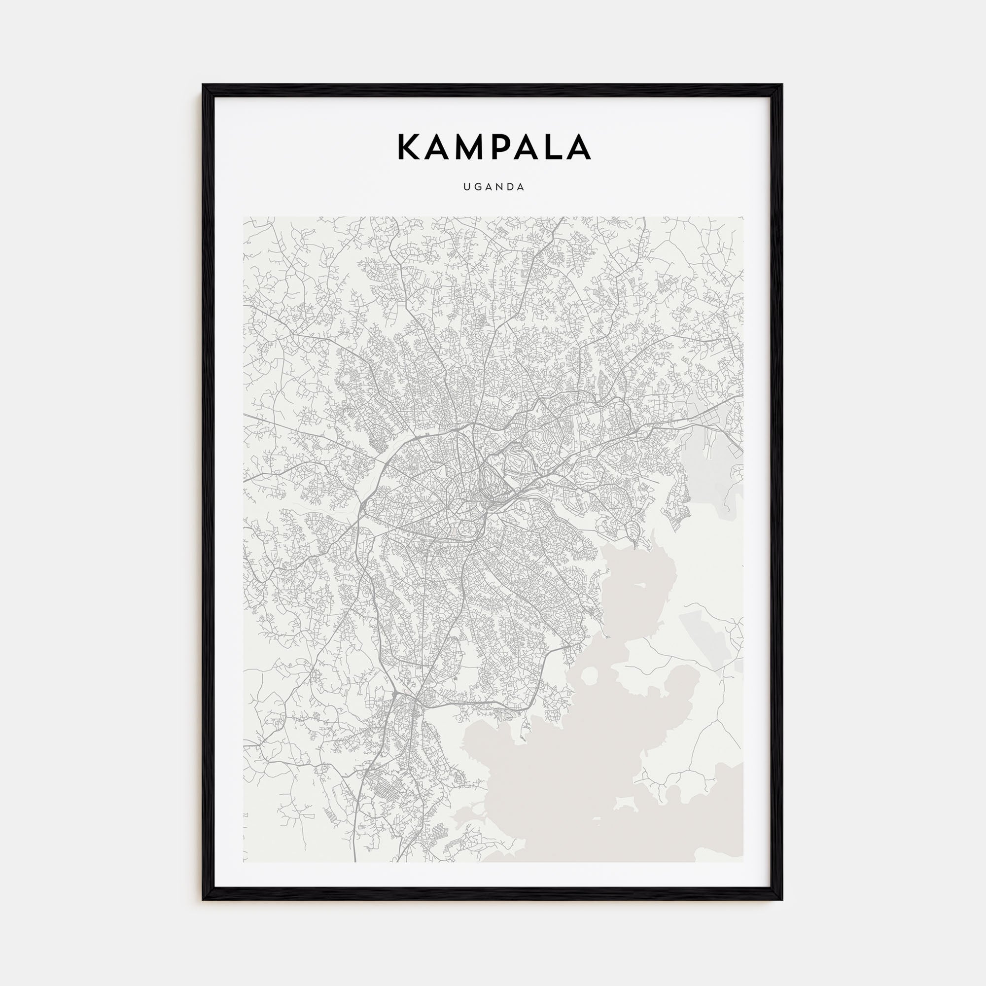 Kampala Map Portrait Poster