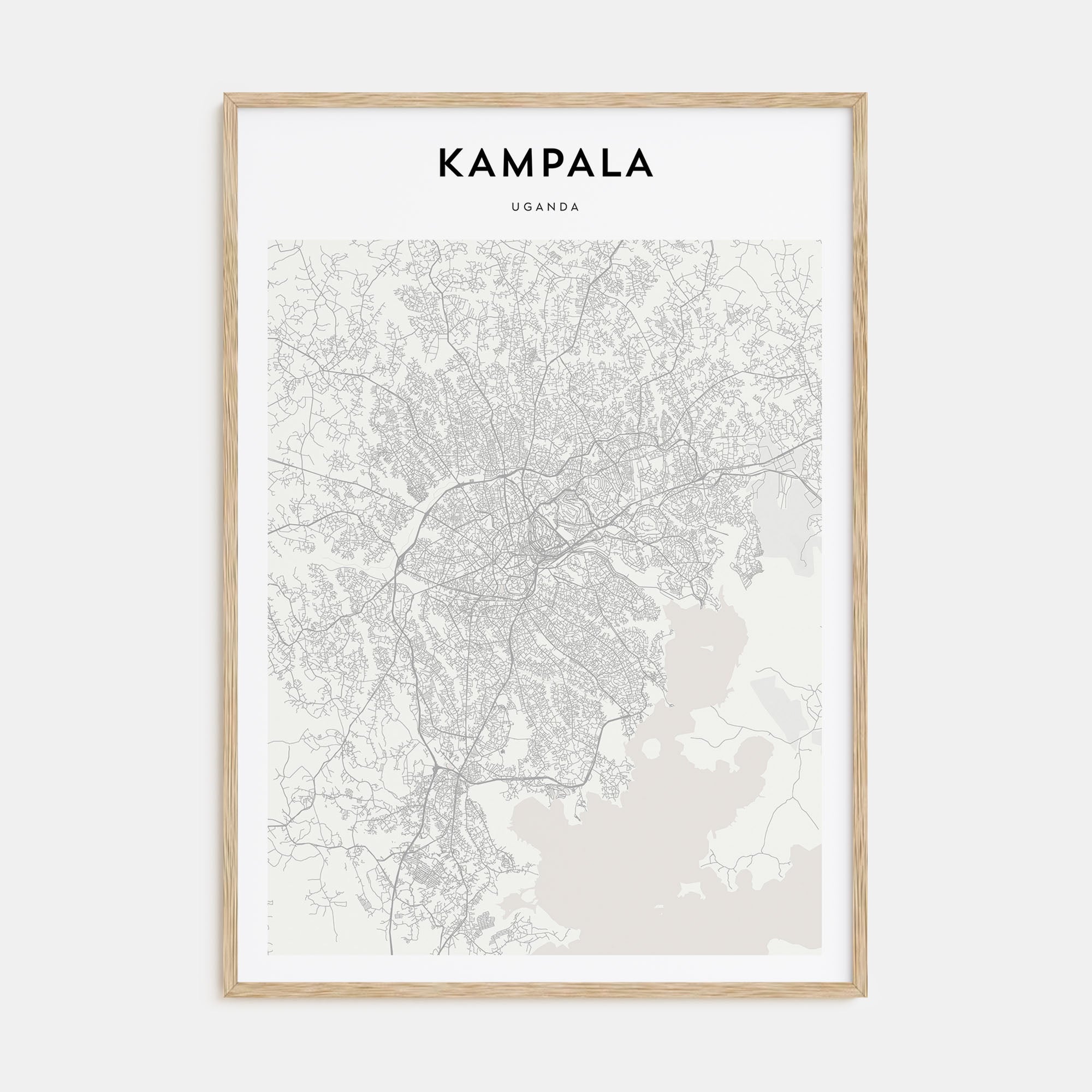 Kampala Map Portrait Poster