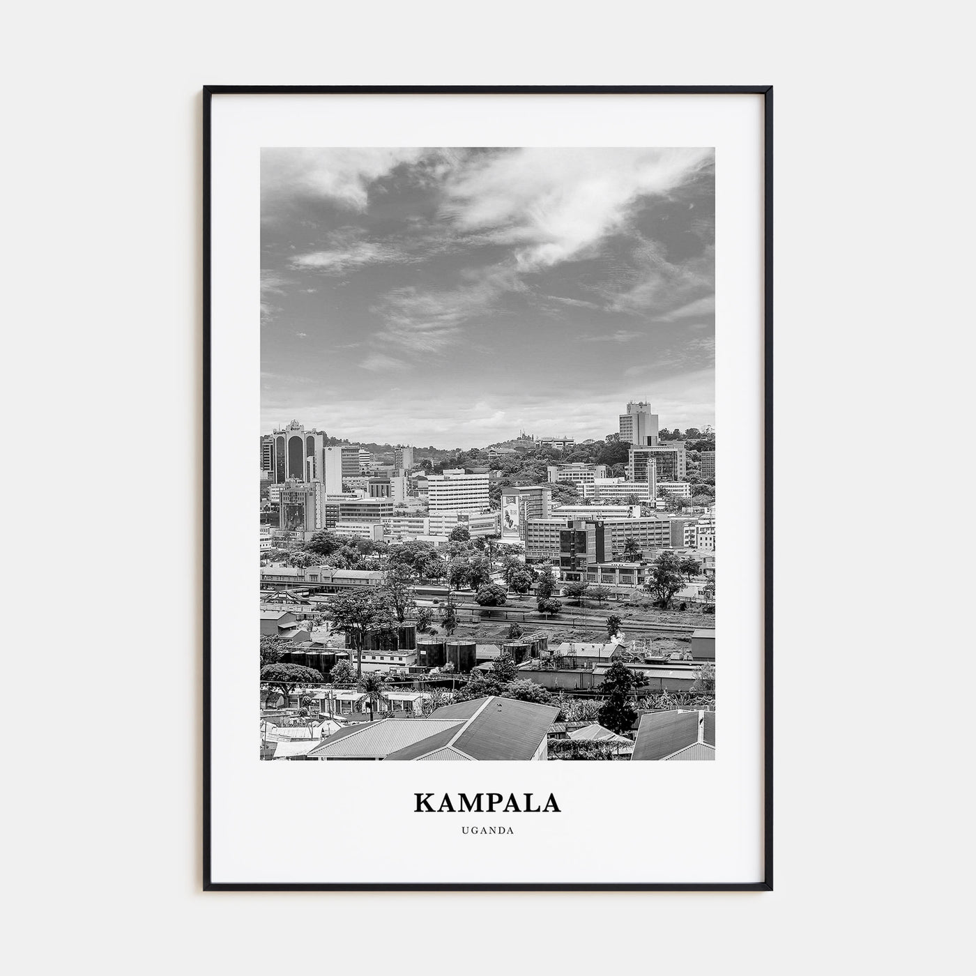 Kampala Portrait B&W Poster