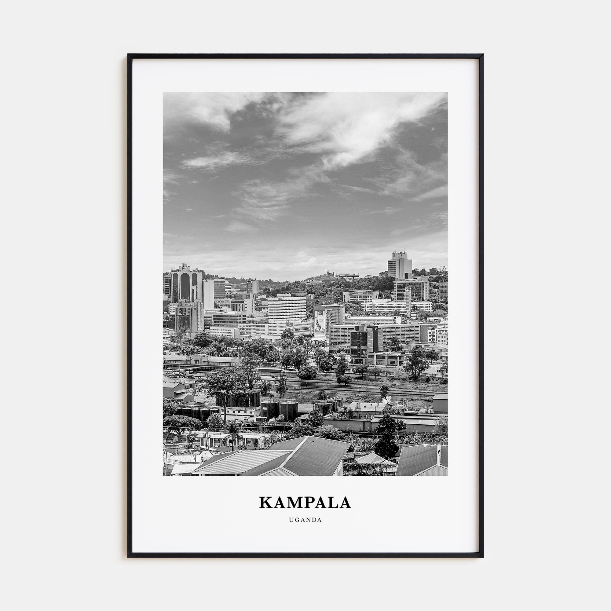 Kampala Portrait B&W Poster