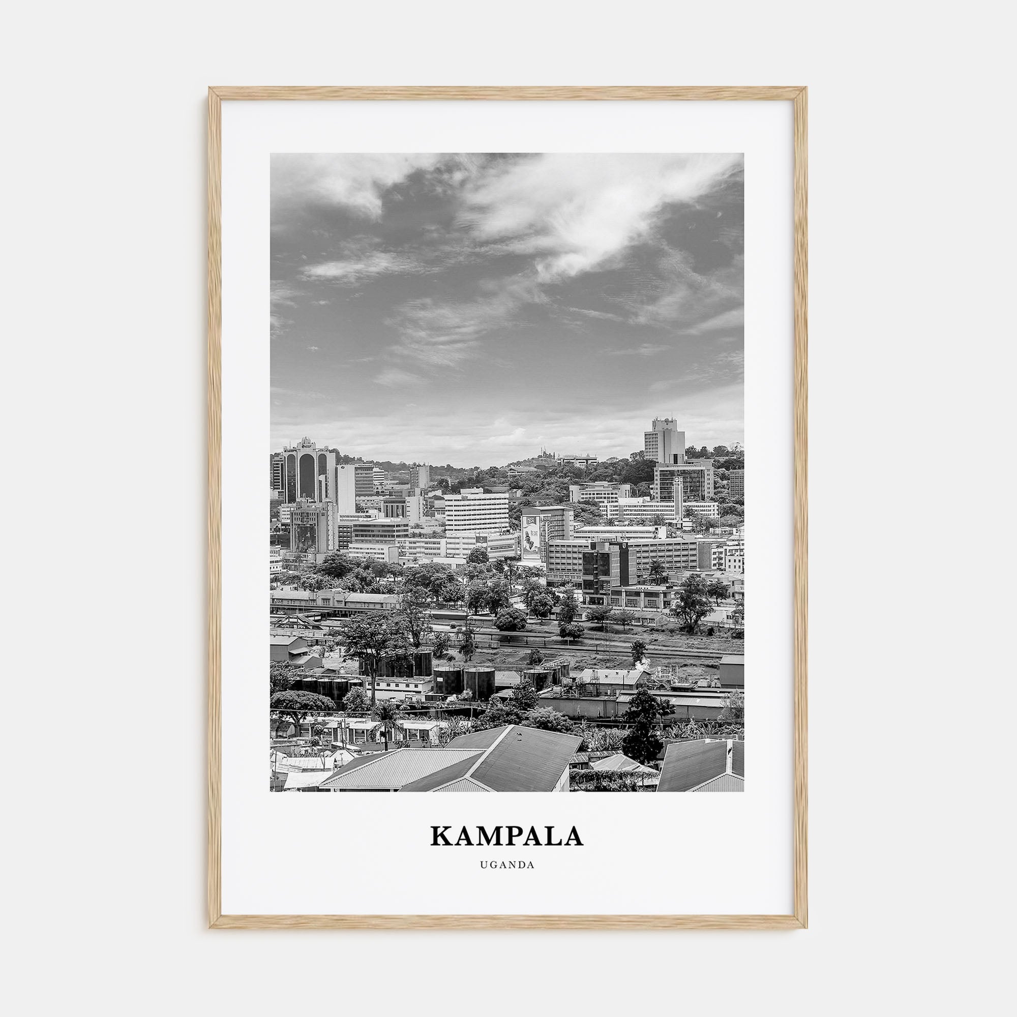Kampala Portrait B&W Poster