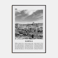 Kampala Travel B&W Poster