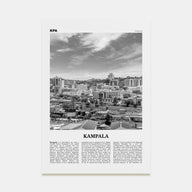 Kampala Travel B&W Poster