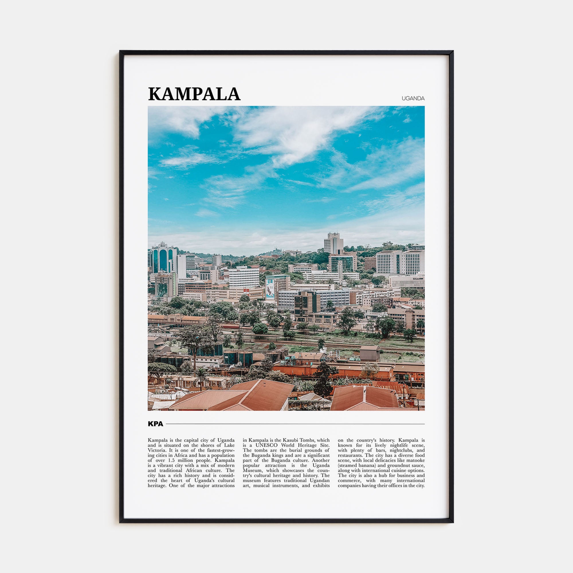 Kampala Travel Color Poster