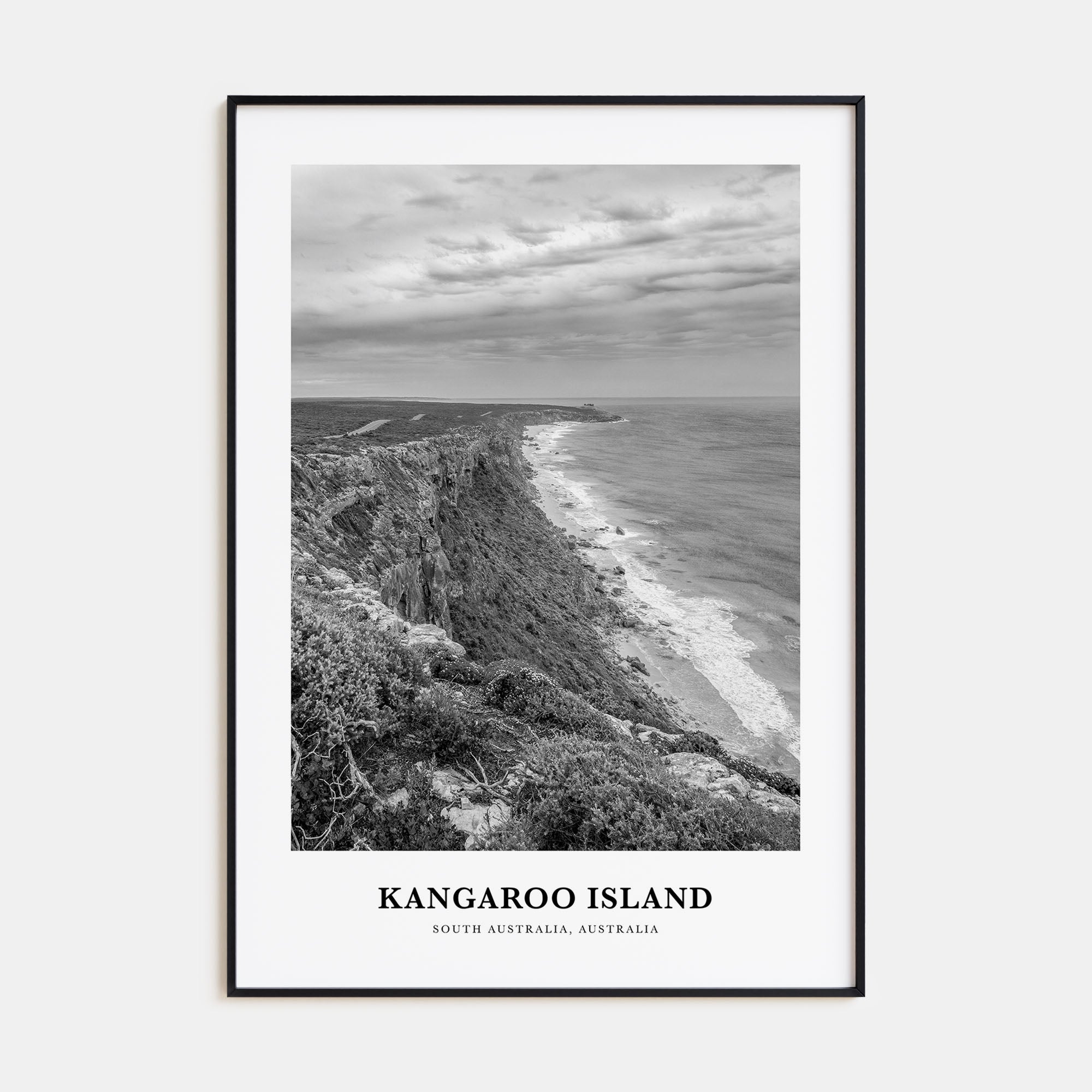 Kangaroo Island Portrait B&W Poster