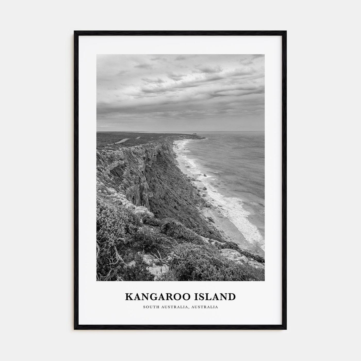 Kangaroo Island Portrait B&W Poster