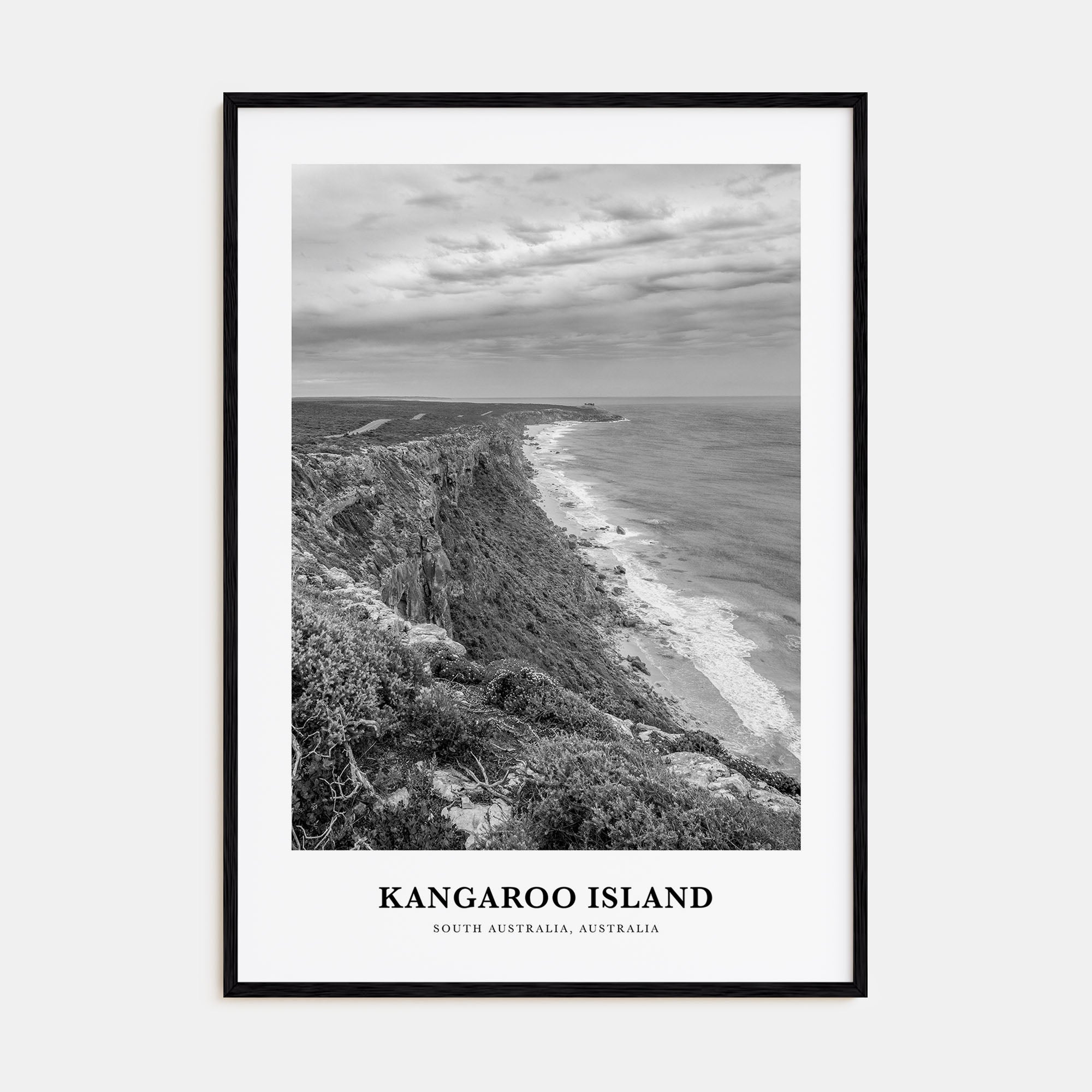 Kangaroo Island Portrait B&W Poster