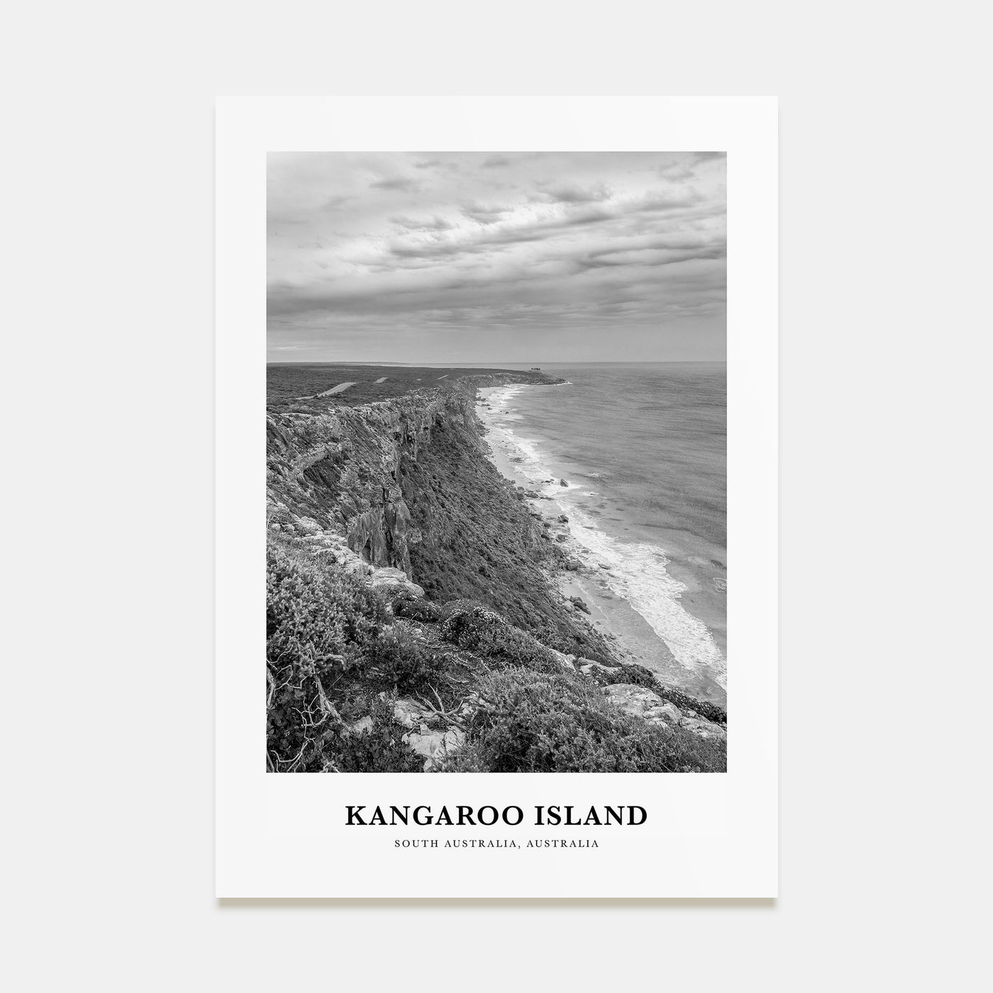 Kangaroo Island Portrait B&W Poster