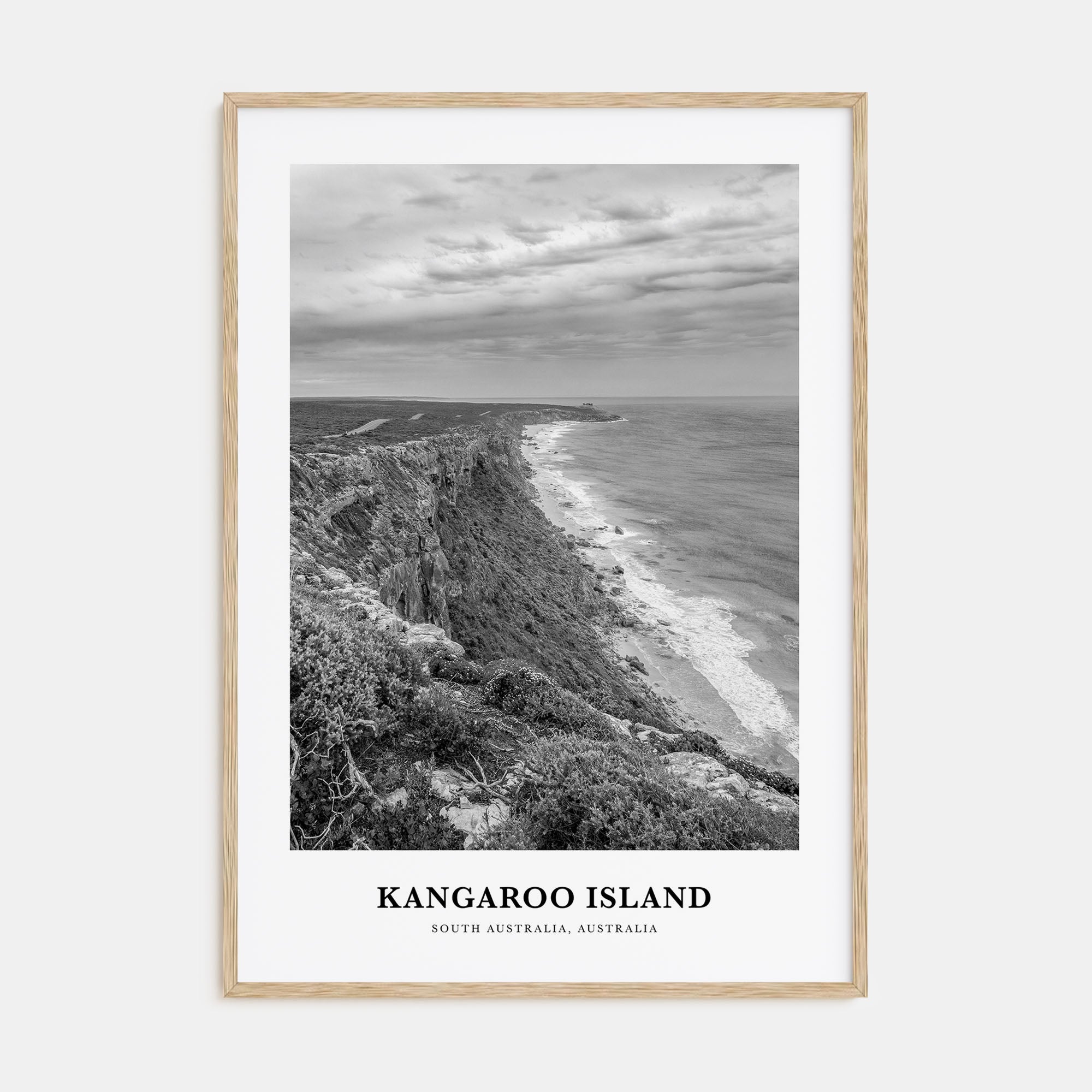 Kangaroo Island Portrait B&W Poster