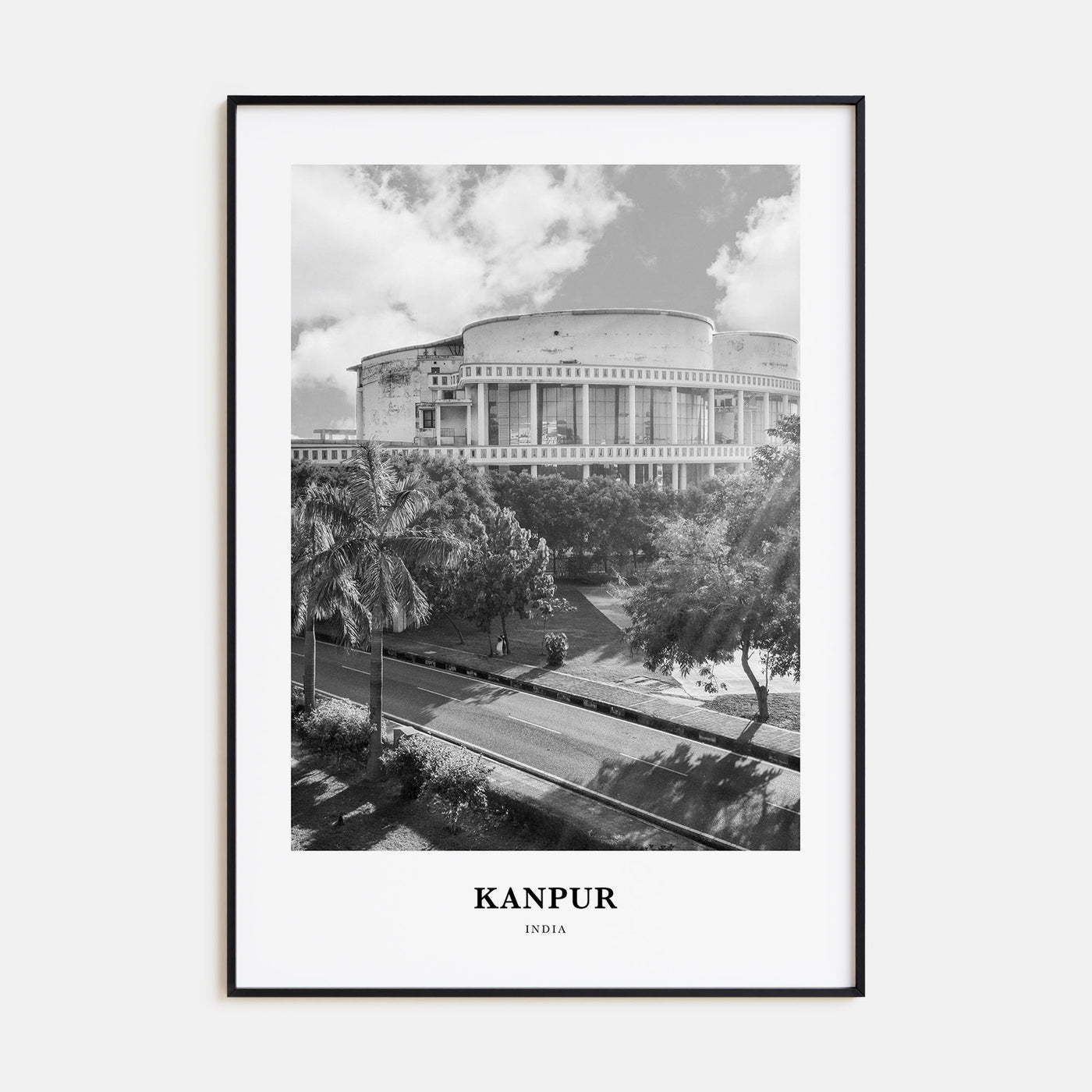 Kanpur Portrait B&W Poster