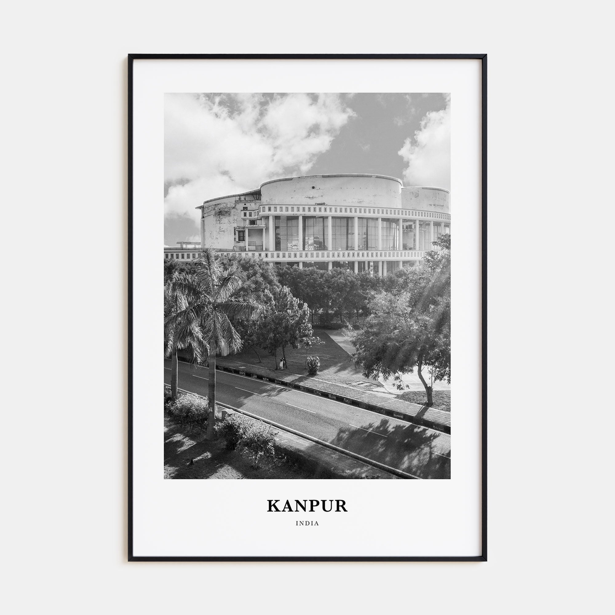 Kanpur Portrait B&W Poster