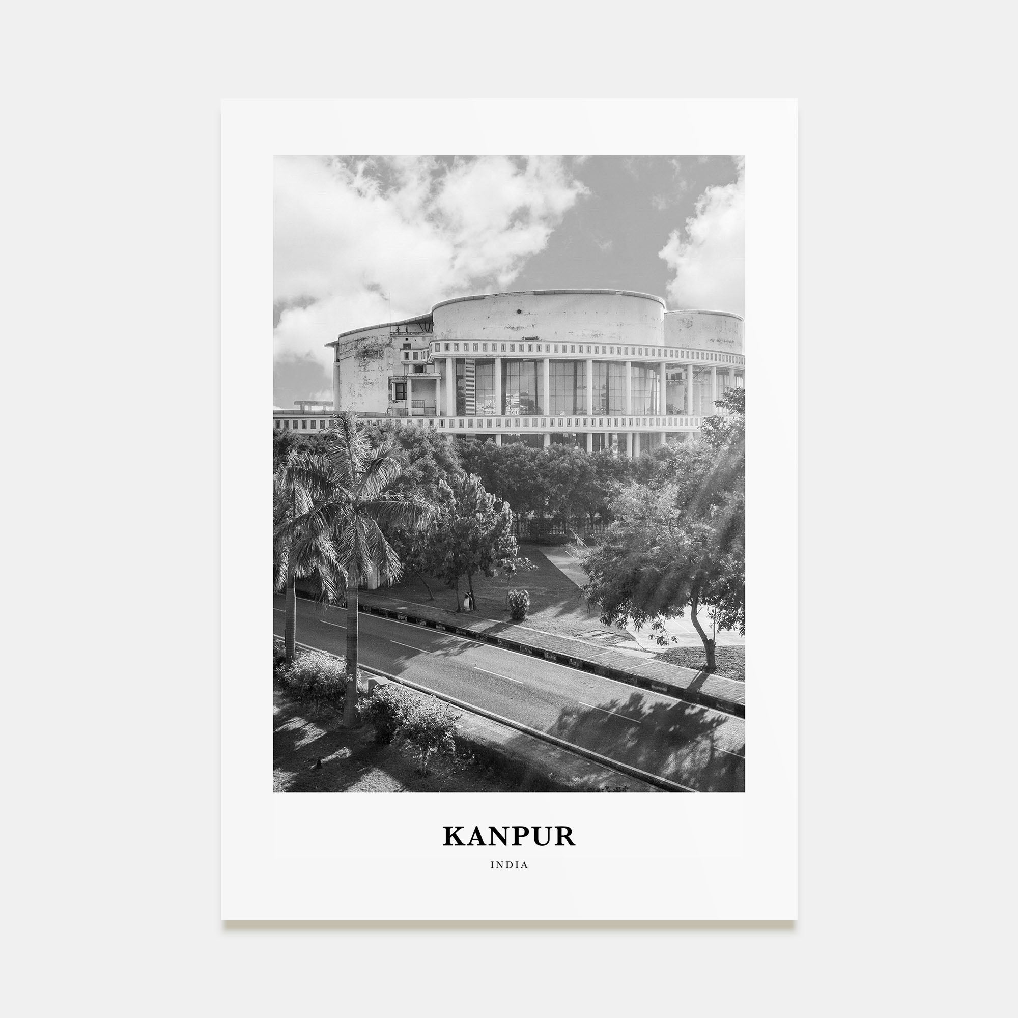 Kanpur Portrait B&W Poster