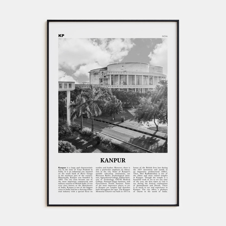 Kanpur Travel B&W Poster
