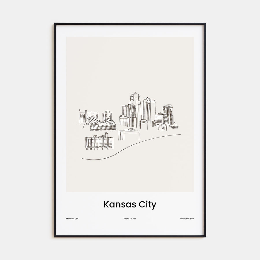 Kansas City Drawn Poster