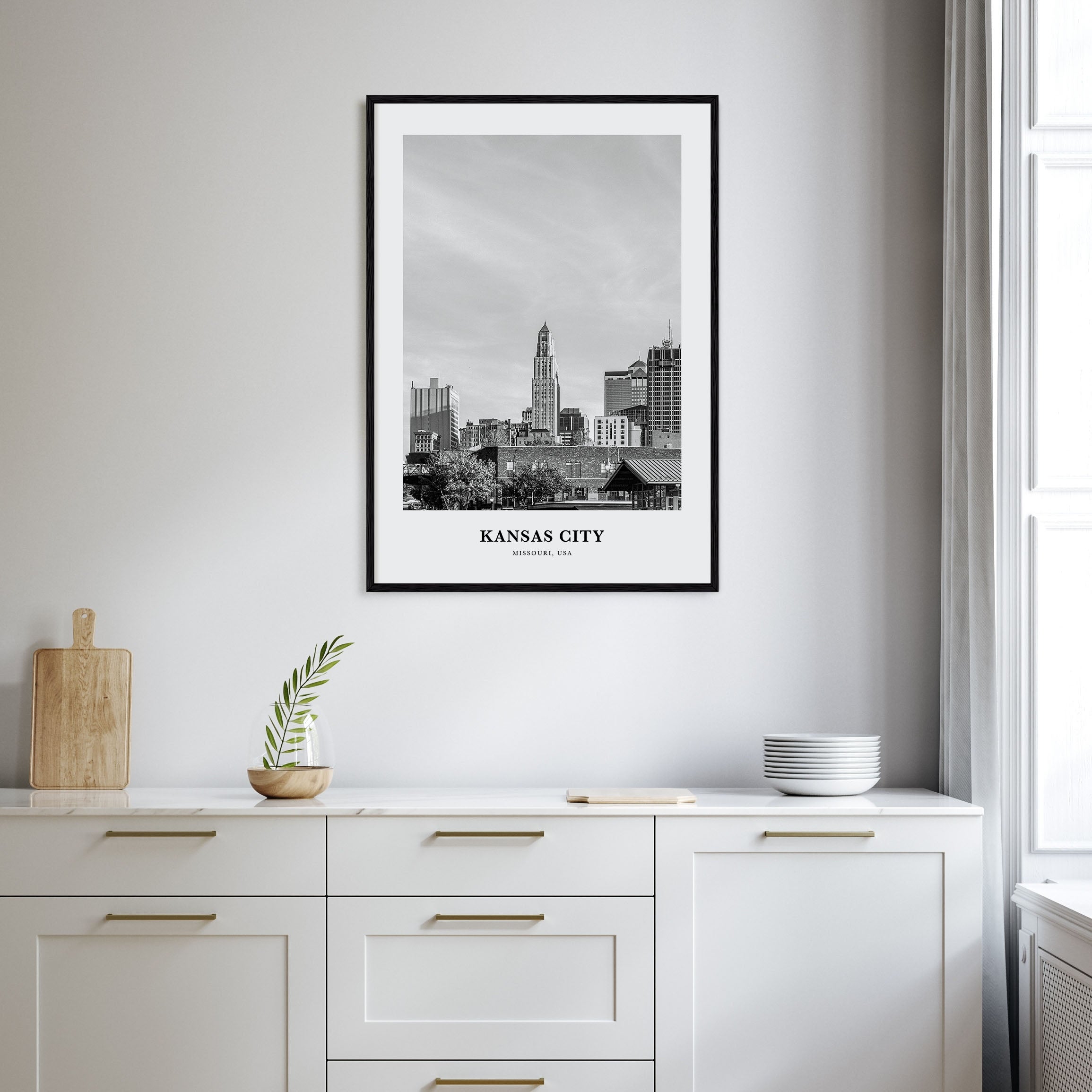 Kansas City Portrait B&W No 1 Poster