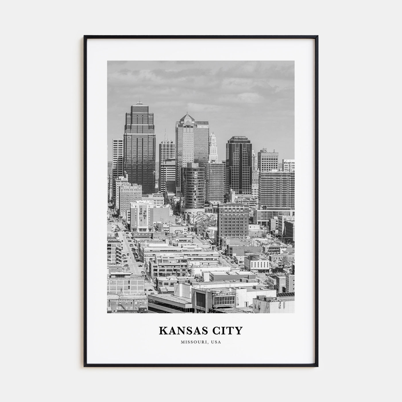 Kansas City Portrait B&W No 2 Poster