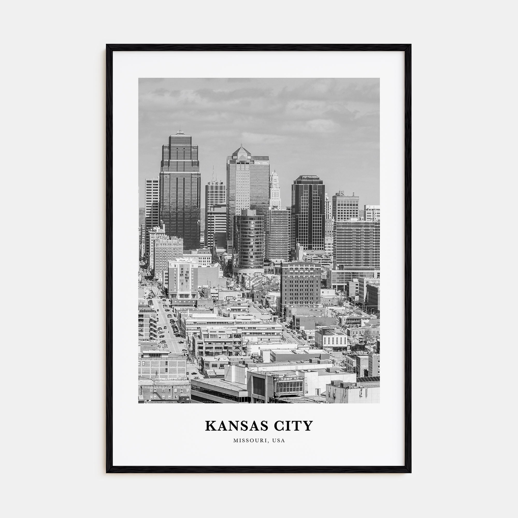 Kansas City Portrait B&W No 2 Poster