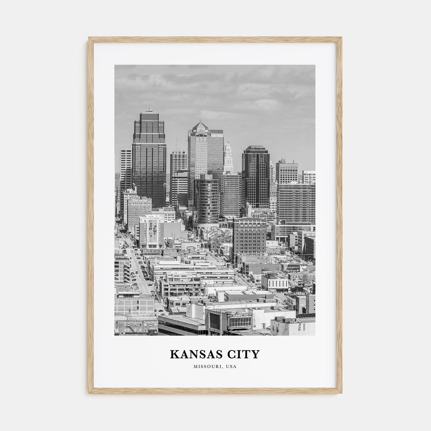 Kansas City Portrait B&W No 2 Poster