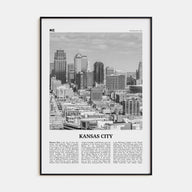 Kansas City Travel B&W No 1 Poster