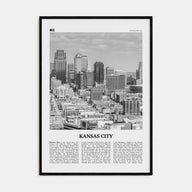 Kansas City Travel B&W No 1 Poster