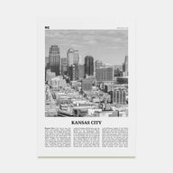 Kansas City Travel B&W No 1 Poster