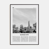 Kansas City Travel B&W No 2 Poster