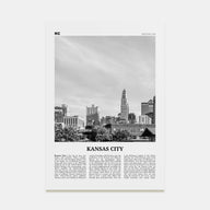 Kansas City Travel B&W No 2 Poster