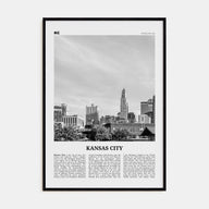 Kansas City Travel B&W No 2 Poster