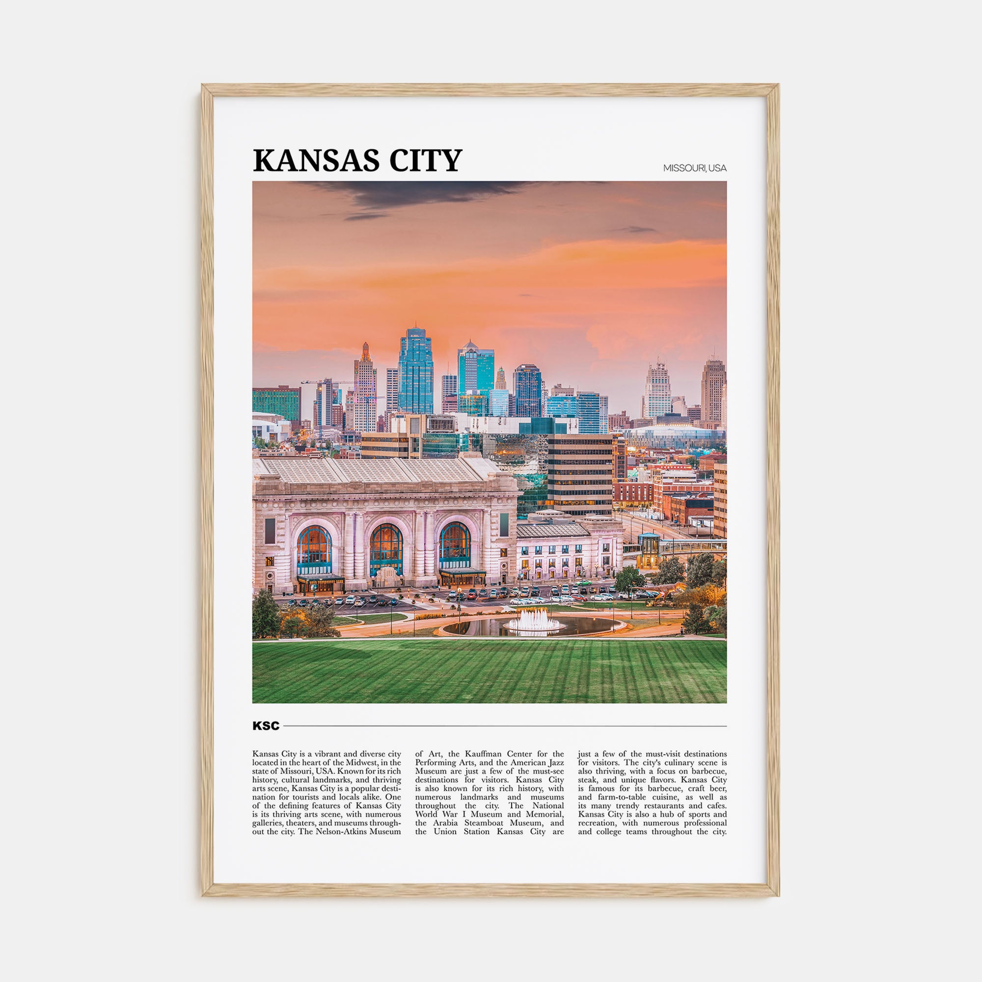Kansas City Travel Color No 1 Poster
