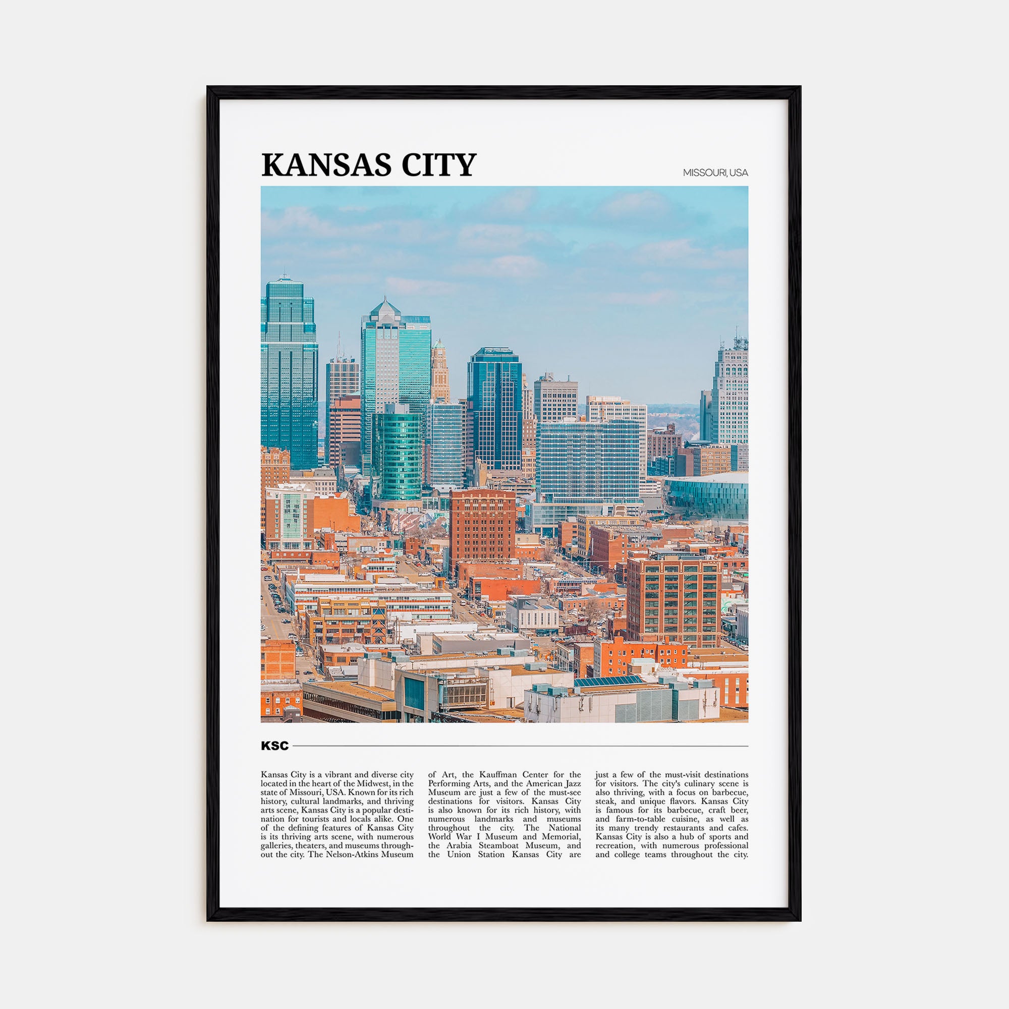 Kansas City Travel Color No 2 Poster