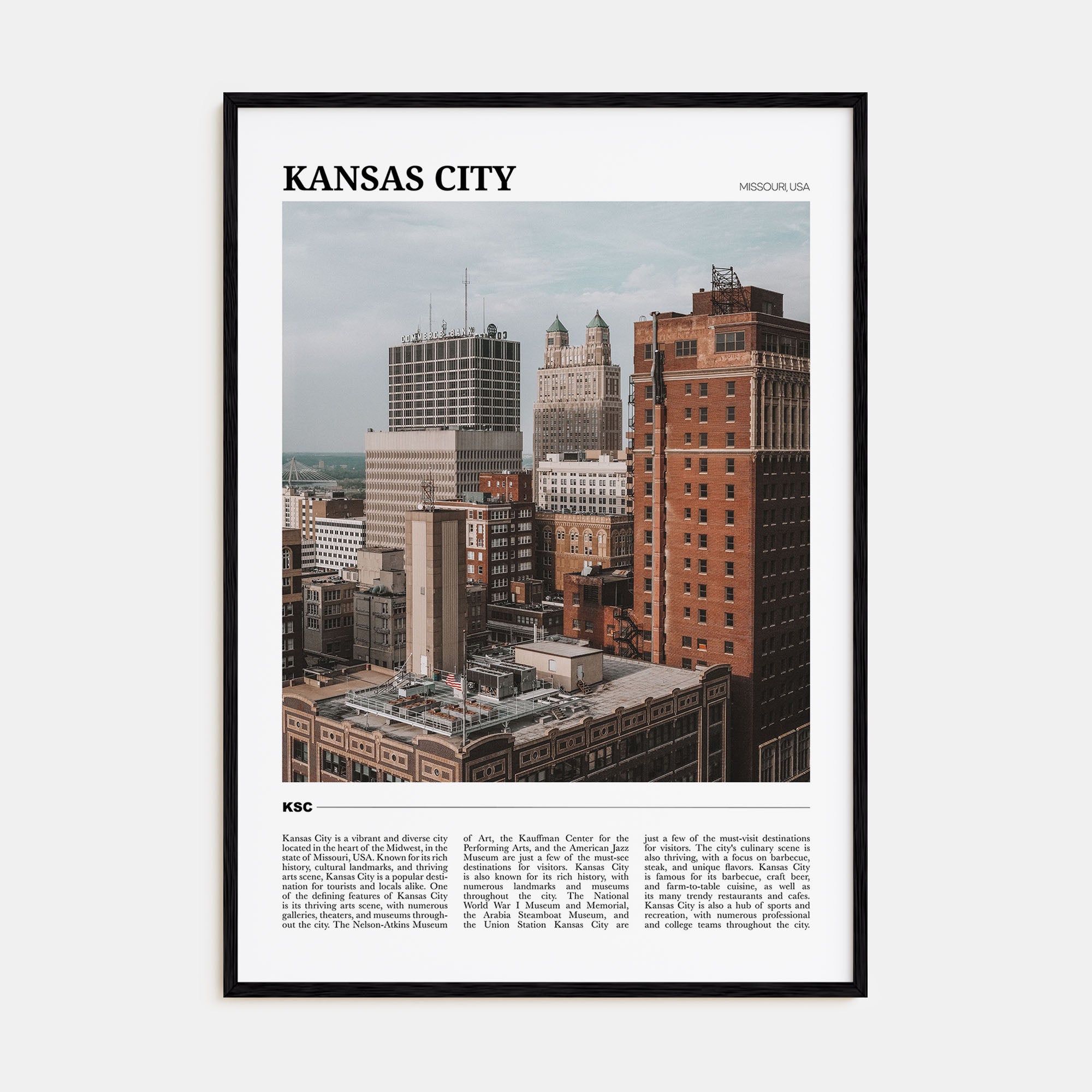 Kansas City Travel Color No 3 Poster