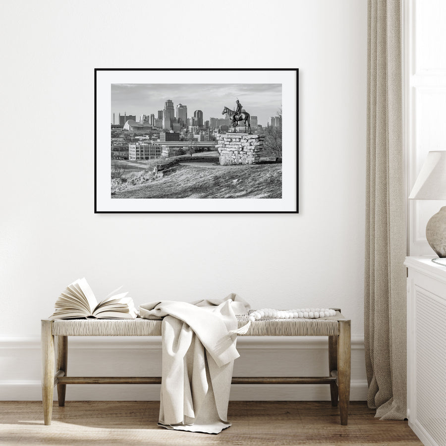Kansas Landscape B&W Poster