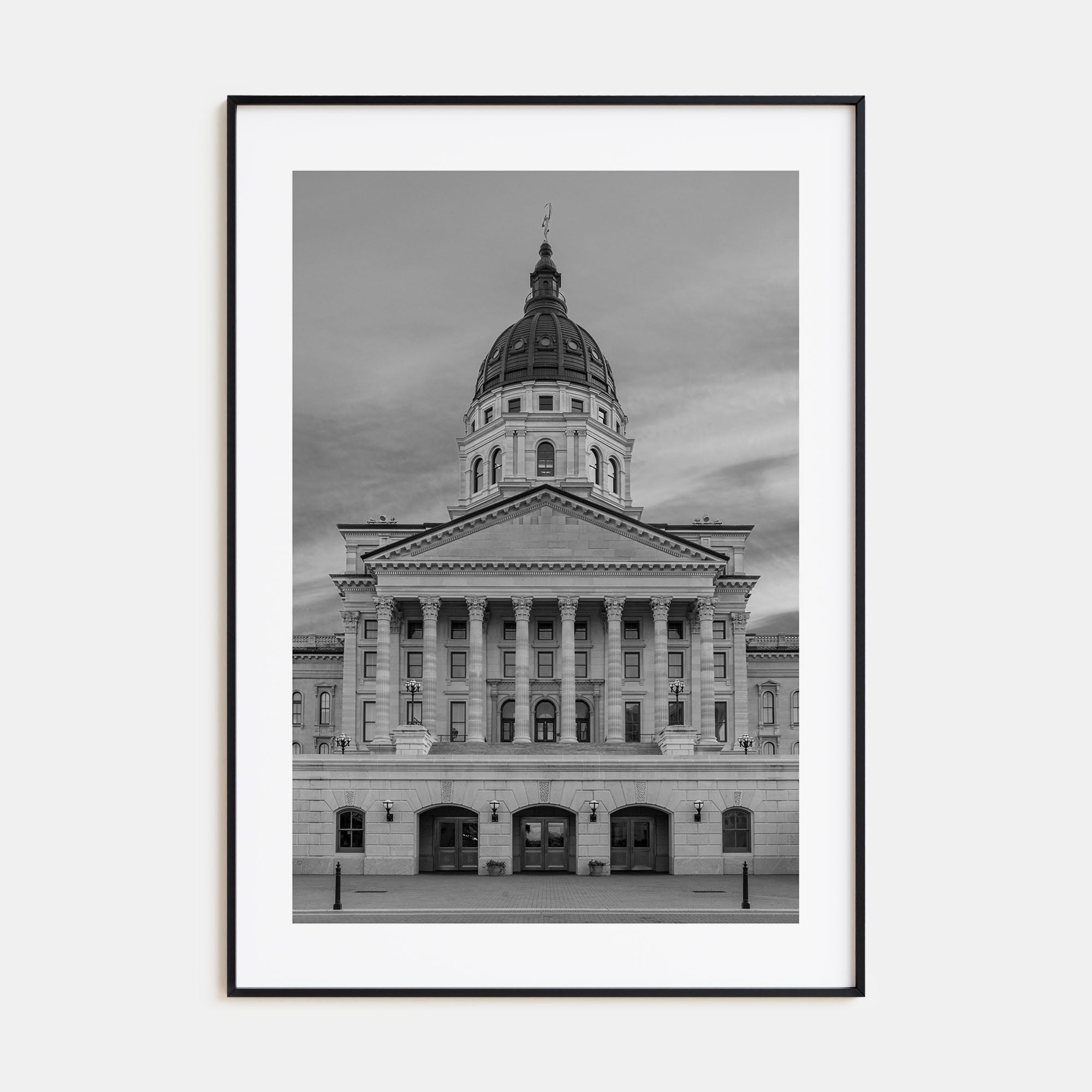Kansas Photo B&W Poster
