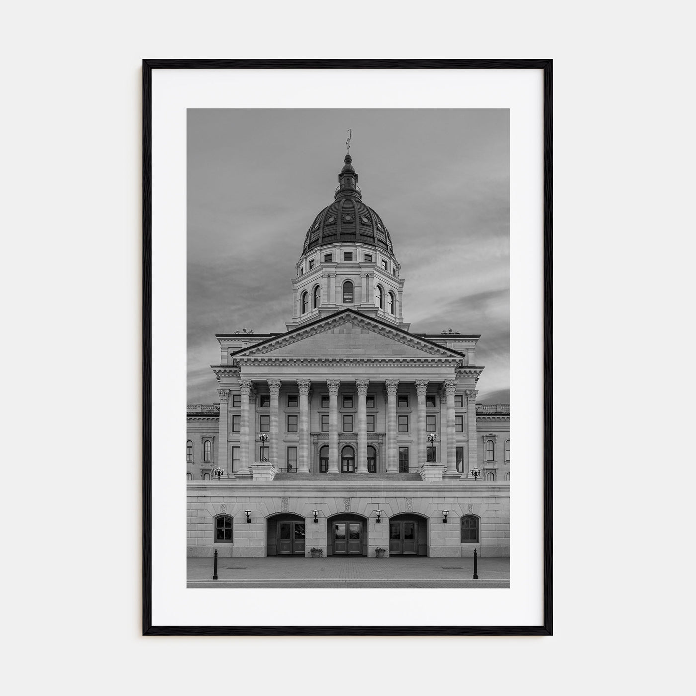 Kansas Photo B&W Poster