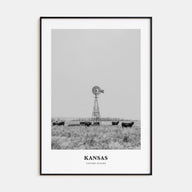 Kansas Portrait B&W Poster