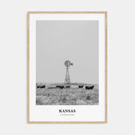 Kansas Portrait B&W Poster