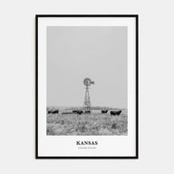Kansas Portrait B&W Poster