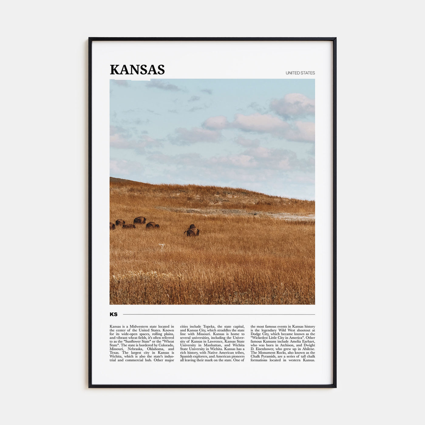 Kansas Travel Color Poster