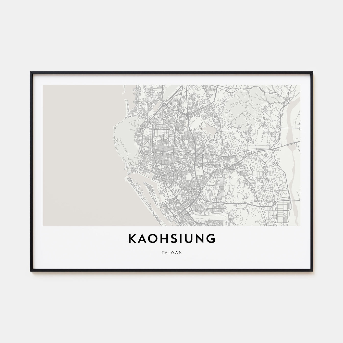 Kaohsiung Map Landscape Poster