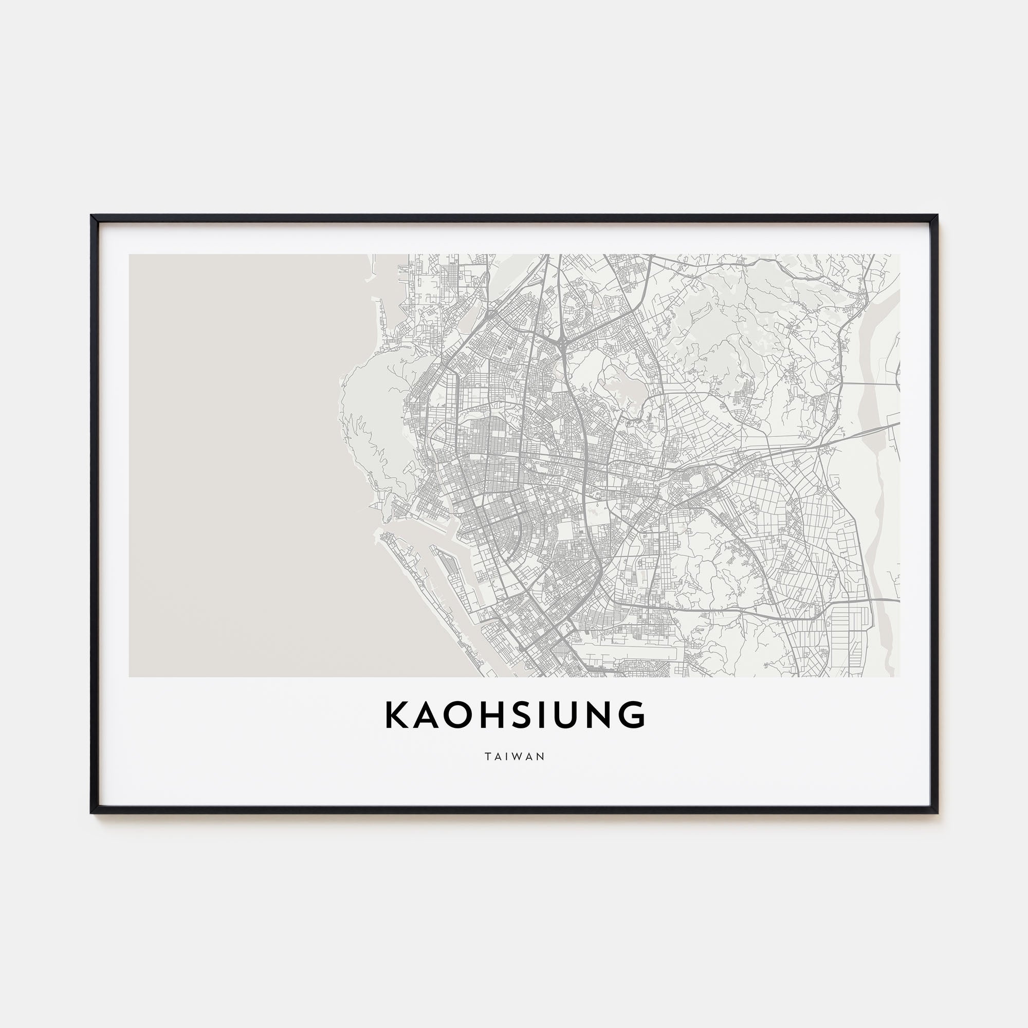 Kaohsiung Map Landscape Poster